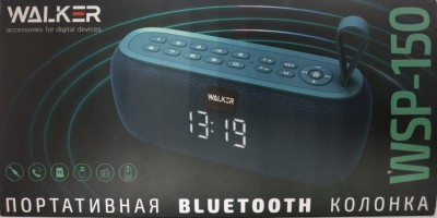 Bluetooth колонка Walker WSP-150 BT5.0/10Вт/1200mAh/3ч/часы черная Bluetooth колонка Walker WSP-150 BT5.0/10Вт/1200mAh/3ч/часы черная