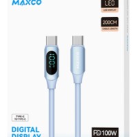 Usb Кабель-зарядка Type-C на Type-C Maxco MS06CC LED 100W 2м синий