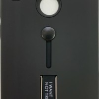 Накладка для Xiaomi Redmi Note 6 Pro пластик матовый с держателем для пальца