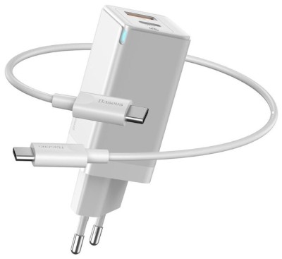 Сетевое зар. устр. Baseus GaN Mini Quick Charger 1USB+1C 45W (CCGAN-Q02) белое Сетевое зар. устр. Baseus GaN Mini Quick Charger 1USB+1C 45W (CCGAN-Q02) белое