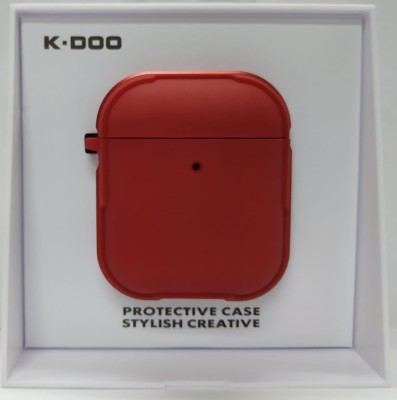 Силиконовый чехол для AirPods 1/2 K-DOO CrashGuard красный Силиконовый чехол для AirPods 1/2 K-DOO CrashGuard красный