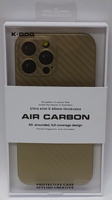 Накладка для i-Phone 13 Pro Max 6.7&quot; K-Doo Air Carbon пластик золотая Накладка для i-Phone 13 Pro Max 6.7" K-Doo Air Carbon пластик золотая