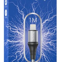 Usb Кабель-зарядка Lightning Hoco X50 Excellent 2.4A 1м в тканевой оплётке серебристый