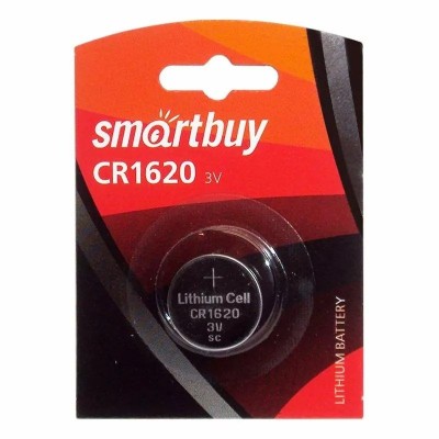 Литиевый элемент питания Smartbuy CR1620/1B (12/720) SBBL-1620-1B Литиевый элемент питания Smartbuy CR1620/1B (12/720) SBBL-1620-1B