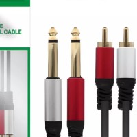 Кабель 2xAUX 6.35мм (папа) - 2xRCA (папа) Livepower S275 1.8м черный
