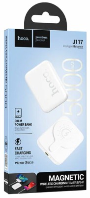 Powerbank с беспроводной зарядкой Hoco J117 Magnetic Wireless 5000mAh 20W белый Powerbank с беспроводной зарядкой Hoco J117 Magnetic Wireless 5000mAh 20W белый