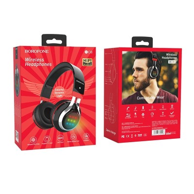 Стереонаушники Bluetooth Полноразмерные Borofone BO8 Love Song BT5.0/200mAh/4ч чёрные Стереонаушники Bluetooth Полноразмерные Borofone BO8 Love Song BT5.0/200mAh/4ч чёрные