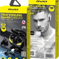 Беспроводные наушники TWS Awei T35 TWS IPX5 V5.0 микрофон с шумоподавлением сенсорные белый