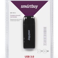 Картридер Smartbuy 705, USB 3.0 - SD/microSD (SBR-705-K) черный