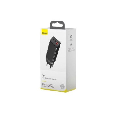 Сетевое зар. устр. Baseus GaN Quick Travel Charger 1USB+2C 65W (CCGAN-B01) черное Сетевое зар. устр. Baseus GaN Quick Travel Charger 1USB+2C 65W (CCGAN-B01) черное