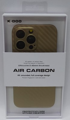 Накладка для i-Phone 13 Pro 6.1&quot; K-Doo Air Carbon пластик золотая Накладка для i-Phone 13 Pro 6.1" K-Doo Air Carbon пластик золотая