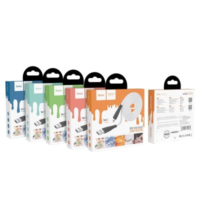 Usb Кабель-зарядка Micro Hoco X42 Soft 2.4A 1м плоский силиконовый белый Usb Кабель-зарядка Micro Hoco X42 Soft 2.4A 1м плоский силиконовый белый