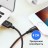 Usb Кабель для зарядки Apple Hoco Times speed Lightning  1м 2.0A в тканевой оплётке чёрный