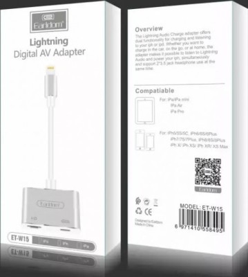 Кабель-переходник Earldom ET-W15 Lightning (папа) на HDMI (мама)/USB-C (мама) серый Кабель-переходник Earldom ET-W15 Lightning (папа) на HDMI (мама)/USB-C (мама) серый