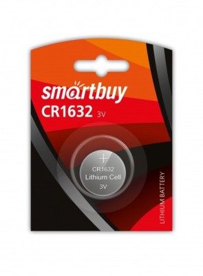 Литиевый элемент питания Smartbuy CR1632/1B (12/720) SBBL-1632-1B Литиевый элемент питания Smartbuy CR1632/1B (12/720) SBBL-1632-1B