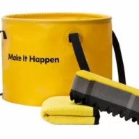 Набор для уборки Xiaomi HOTO Outdoor Wash Kit (ведро складное, тряпка, губка) желтый