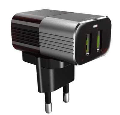 Сетевое зар. устр. LDNIO A2206 с шнуром Lightning 2USB черное Сетевое зар. устр. LDNIO A2206 с шнуром Lightning 2USB черное