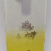 Накладка для Huawei Mate 20 Lite силикон с блестками цветы в ассортименте