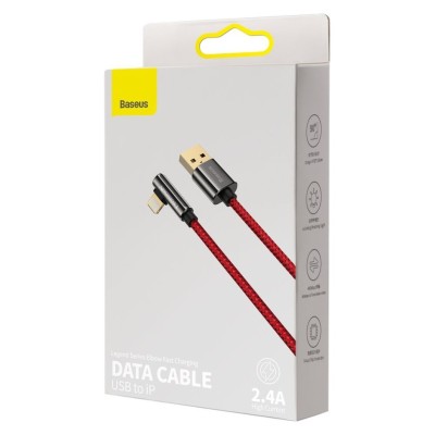 Usb Кабель-зарядка Lightning Baseus Legend 1м (CACS000009) красный угловой Usb Кабель-зарядка Lightning Baseus Legend 1м (CACS000009) красный угловой