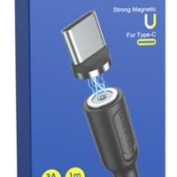 Usb Кабель-зарядка магнитный Type-C Borofone BX41 Amiable 3A 1м силиконовый черный