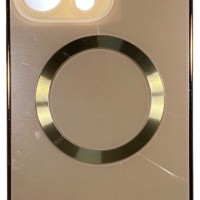 Чехол-накладка для i-Phone 13 Pro Magsafe пластик золотой