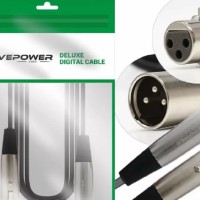 Инструментальный кабель Livepower H254 XLR/XLR мама-папа 1.8м черно-серебристый