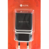 Сетевое зар. устр. Borofone BA19A 1USB 1A черное