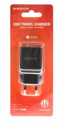Сетевое зар. устр. Borofone BA19A 1USB 1A черное Сетевое зар. устр. Borofone BA19A 1USB 1A черное