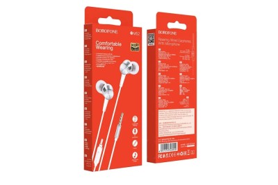 Наушники с микрофоном Borofone BM52 Revering 1.2м белые Наушники с микрофоном Borofone BM52 Revering 1.2м белые