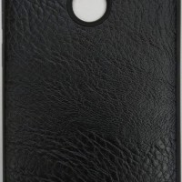 Накладка для Xiaomi Redmi Note 6 Pro силиконовая под кожу чёрный