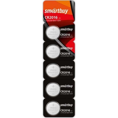 Литиевый элемент питания Smartbuy CR2016/5B (100/4000) SBBL-2016-5B Литиевый элемент питания Smartbuy CR2016/5B (100/4000) SBBL-2016-5B