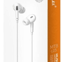 Наушники с микрофоном Mietubl MTB-L03 1.2м белые