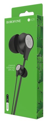 Наушники с микрофоном Borofone BM28 Tender Sound 1.2м черные Наушники с микрофоном Borofone BM28 Tender Sound 1.2м черные