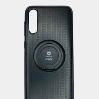 Чехол-накладка для Samsung Galaxy A50 силикон iface с держателем чёрный