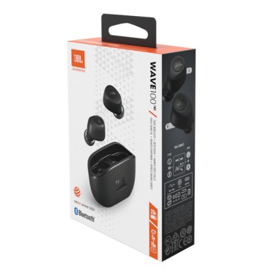 Беспроводные наушники TWS JBL Wave 100 BT5.0/46mAh (550mAh)/5ч/USB-C черные Беспроводные наушники TWS JBL Wave 100 BT5.0/46mAh (550mAh)/5ч/USB-C черные