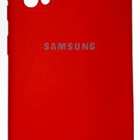 Накладка для Samsung Galaxy S20 Silicone cover без логотипа красная