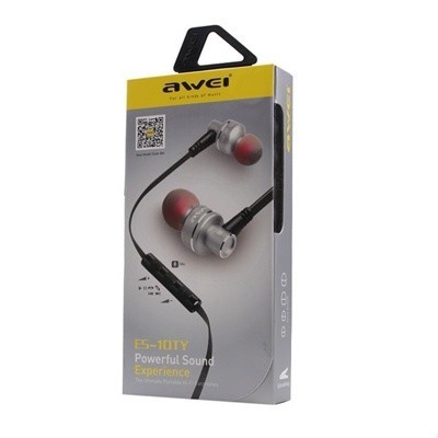 Наушники с микрофоном Awei ES-10TY 1.2м черно-серые Наушники с микрофоном Awei ES-10TY 1.2м черно-серые