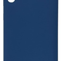 Накладка для Samsung Galaxy A02 Silicone cover темно-синяя