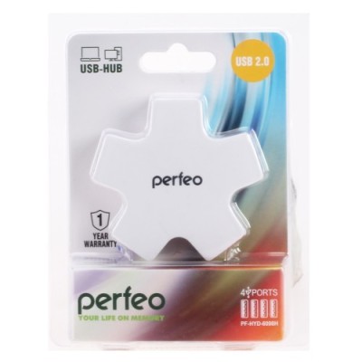 USB-хаб Perfeo 4 порта (PF-HYD-6098H) белый USB-хаб Perfeo 4 порта (PF-HYD-6098H) белый