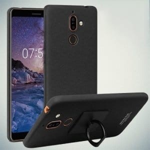 Чехол-накладка для NOKIA 6 (2018) J-case силикон черный с кольцом Чехол-накладка для NOKIA 6 (2018) J-case силикон черный с кольцом