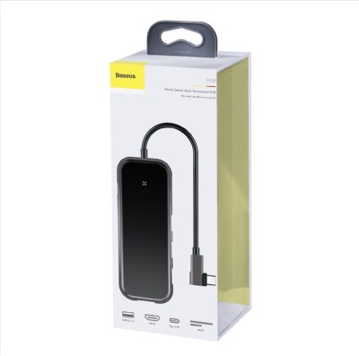 USB-C хаб Baseus 3USB/1USB-C/HDMI 4K (CAHUB-BZ0G) темно-серый USB-C хаб Baseus 3USB/1USB-C/HDMI 4K (CAHUB-BZ0G) темно-серый