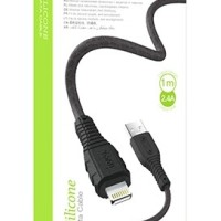 Usb Кабель-зарядка Lightning Hoco X67 Nano 2.4A 1м мягкий силиконовый черный