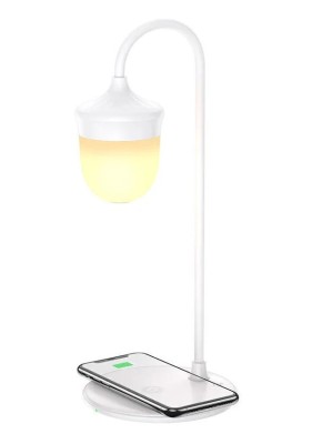 Беспроводное зарядное устройство с лампой Borofone BQ8 Star Whisper 5W/7.5W/10W белое Беспроводное зарядное устройство с лампой Borofone BQ8 Star Whisper 5W/7.5W/10W белое