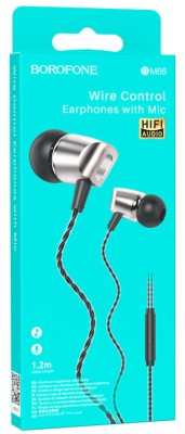 Наушники с микрофоном Borofone BM66 1.2м черные Наушники с микрофоном Borofone BM66 1.2м черные