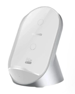 Беcпроводное заряд. устр. Huawei W081 80W/100W белое Беcпроводное заряд. устр. Huawei W081 80W/100W. Аксессуар оснащён двумя катушками: одна нужная для зарядки устройства в горизонтальной ориентации, другая — в вертикальной. Максимальная мощность зарядки составляет 80 Вт, а для охлаждения смартфона и платформы предусмотрено активное воздушное охлаждение. Зарядная станция оснащена функцией определения посторонних металлических предметов на платформе: если на подставке окажется какой-либо предмет без индукционной катушки, то светодиод зарядки начнёт мигать.