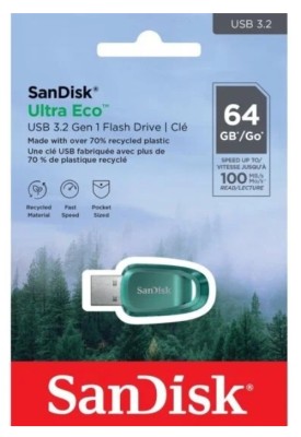3.1 USB флеш накопитель SanDisk 64GB Ultra Eco морская волна SDCZ96-064G-G46 3.1 USB флеш накопитель SanDisk 64GB Ultra Eco морская волна SDCZ96-064G-G46