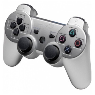 Bluetooth-контроллер для Playstation 3 Dualshock 3, серебристый Bluetooth-контроллер для Playstation 3 Dualshock 3, серебристый