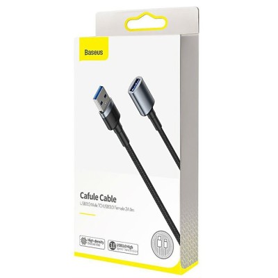 Кабель-удлинитель USB3.0 Baseus Cafule 1м (CADKLF-B0G) черный Кабель-удлинитель USB3.0 Baseus Cafule 1м (CADKLF-B0G) черный