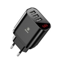 Сетевое зар. устр. Baseus Mirror Lake 3USB 3.4A (CCALL-BH01) черное