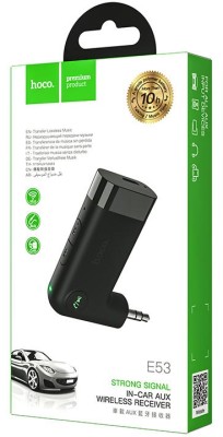 Bluetooth адаптер для магнитолы Hoco E53 BT5.0/145mAh/10ч/AUX черный Bluetooth адаптер для магнитолы Hoco E53 BT5.0/145mAh/10ч/AUX черный